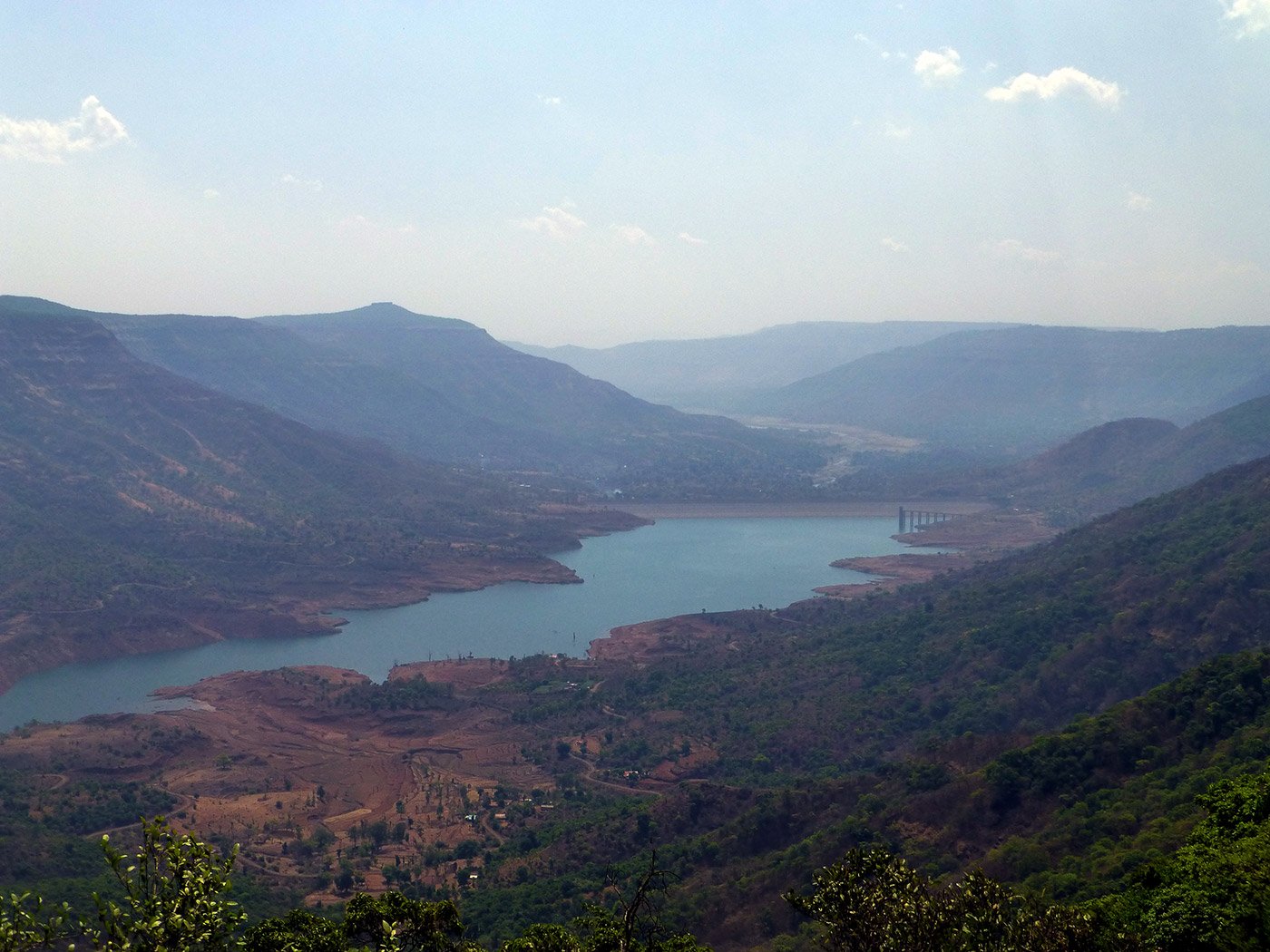 A river flowing through hills