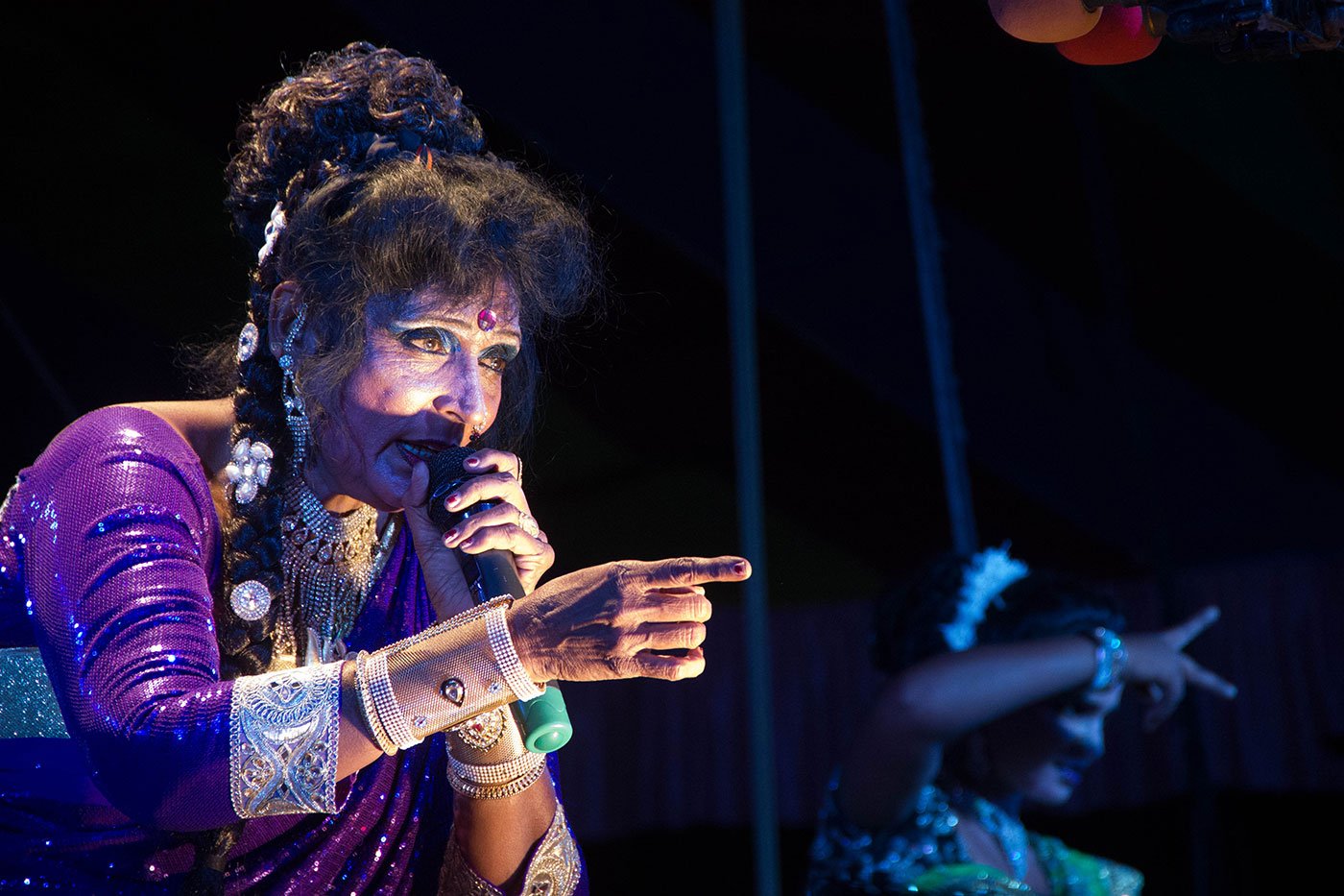 Mangala Bansode performs in Gogolwadi village, Pune district