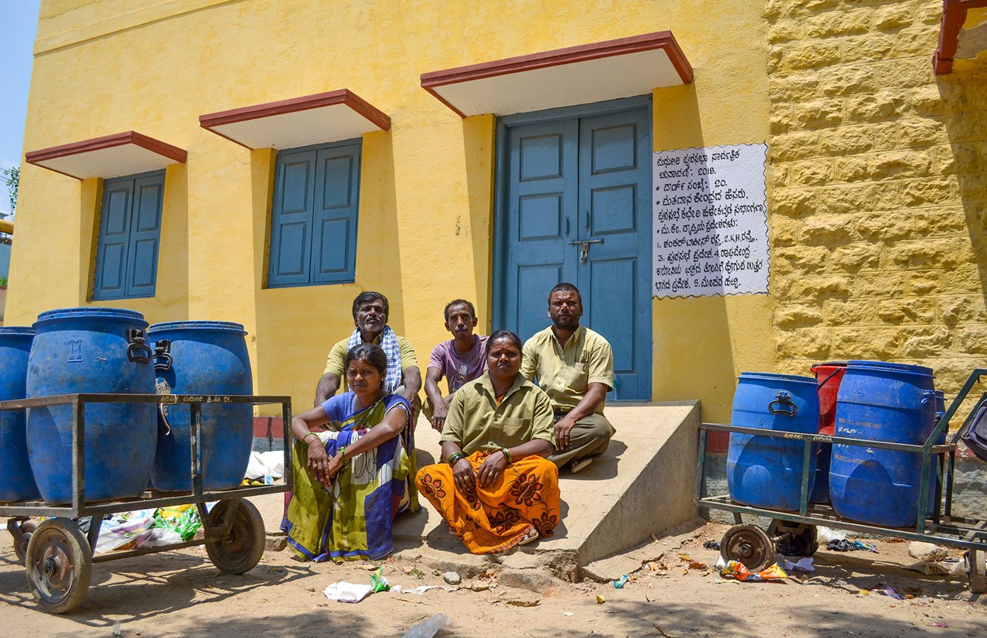 Madhugiri’s sanitation workers have lukewarm responses when asked who the better bet is between Deve Gowda and GS Basavaraju