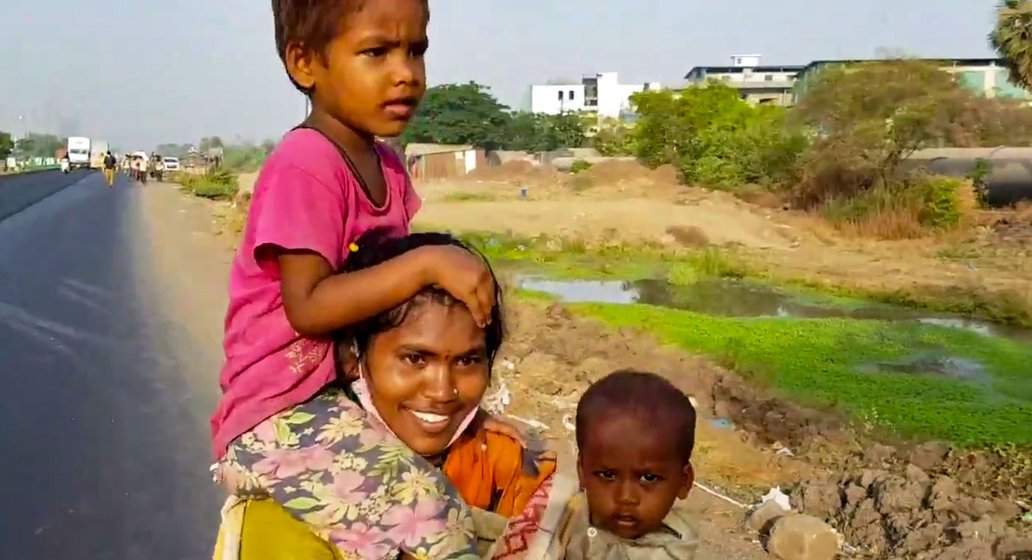 In those huge lines of migrants walking determinedly along the Mumbai-Nashik highway in Maharashtra, the image of this extraordinary mother sparked the imagination of the artist

