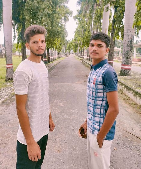 Sooraj Prajapati (left), in happier times. Now, he says, 'Food is not a problem here [at the government medical centre], but cleanliness definitely is' 

