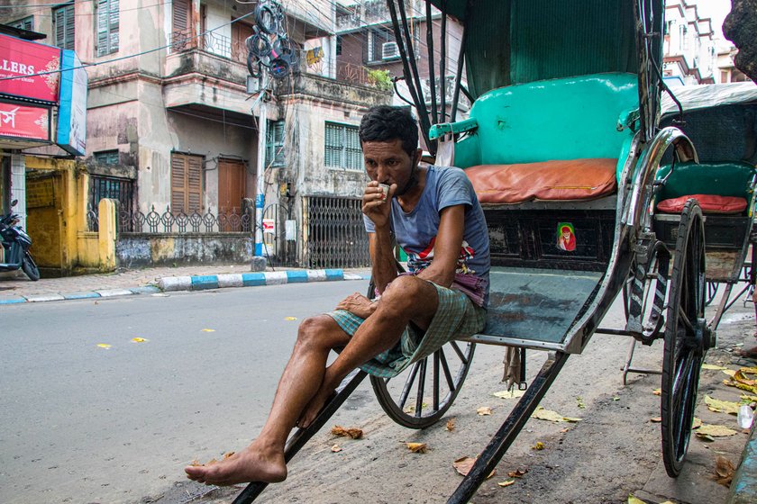 Paswan operates from a rickshaw stand in South Kolkata along with around 30 others, many of whom returned to their villages during the lockdown

