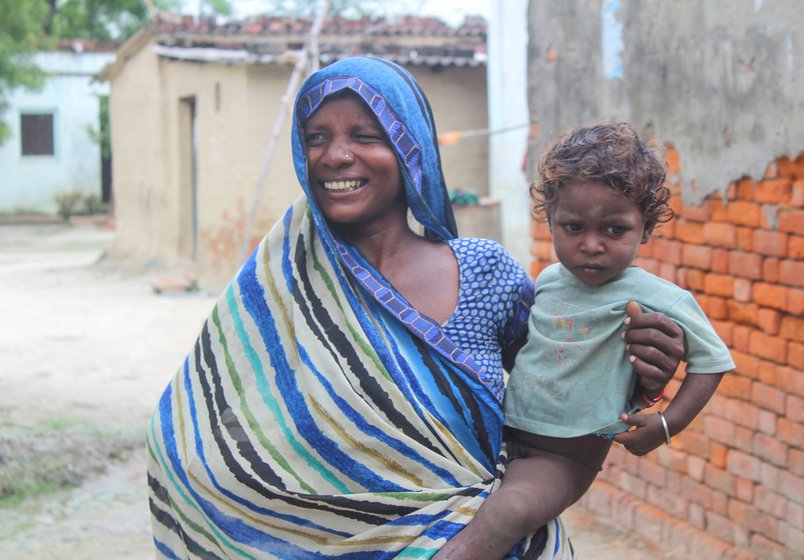 Sudama with her youngest child, Anuj.