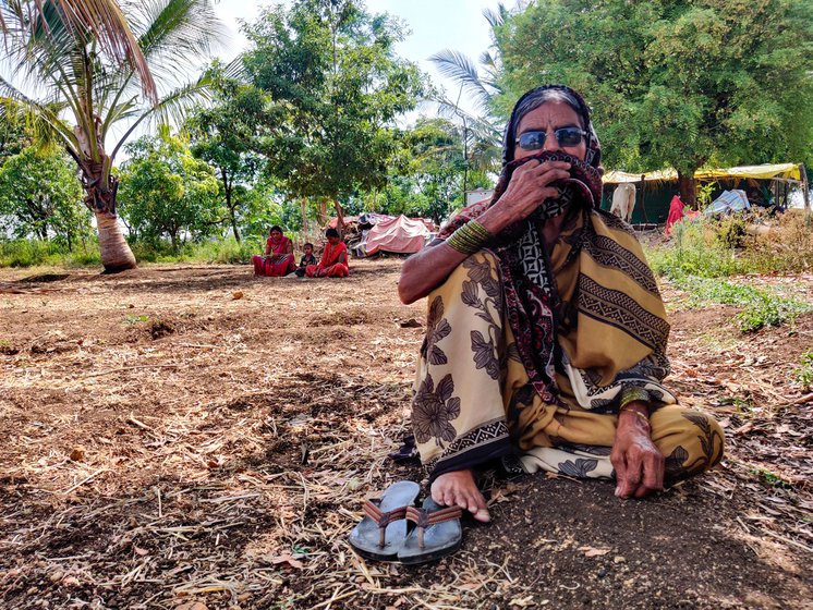 Sunita Magar and her home in Pandharyachiwadi village. She borrowed money to buy remdesivir vials from the black market for her husband's treatment