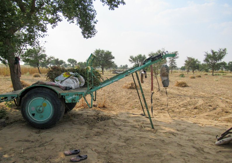 In the fields that Bajrang Goswami and his wife Raj Kaur cultivate as sharecroppers outside Gajuvas village in Taranagar tehsil

