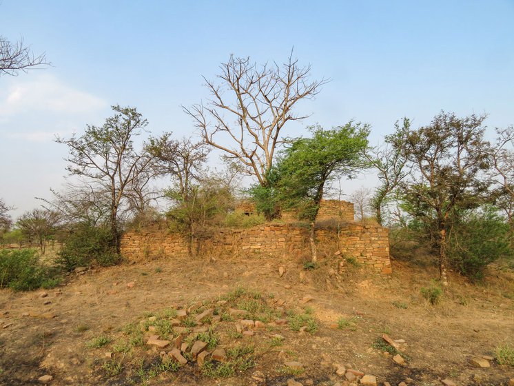 An abandoned temple in the old Paira village at Kuno National Park