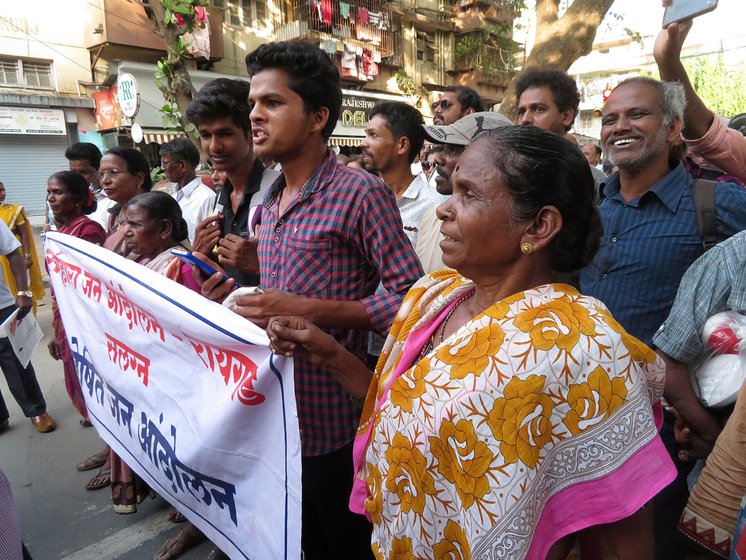 Tribals from came from Raigad for the protest