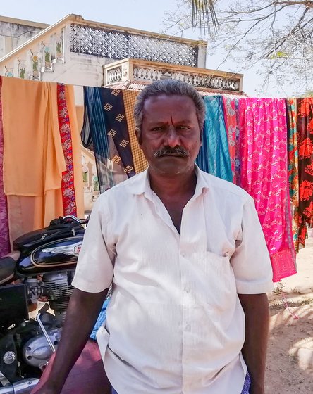 Left: K. Venkatesulu and K. Doravelu making the rounds of Natems to collect their payment. Right: V. Kannaiah, a tenant farmer, could not repay a loan because the factory had not paid the full amount that was his due