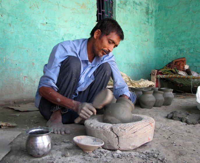 Sudama shaping the pot