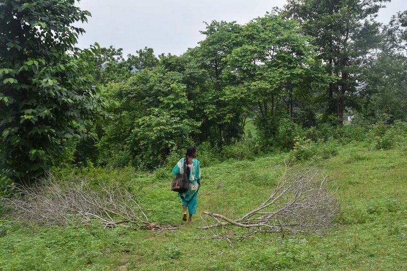 The few roads in these Adivasi villages of Pashchimi Singhbhum are badly maintained. Often the only way to reach another village for Jyoti is by walking there.