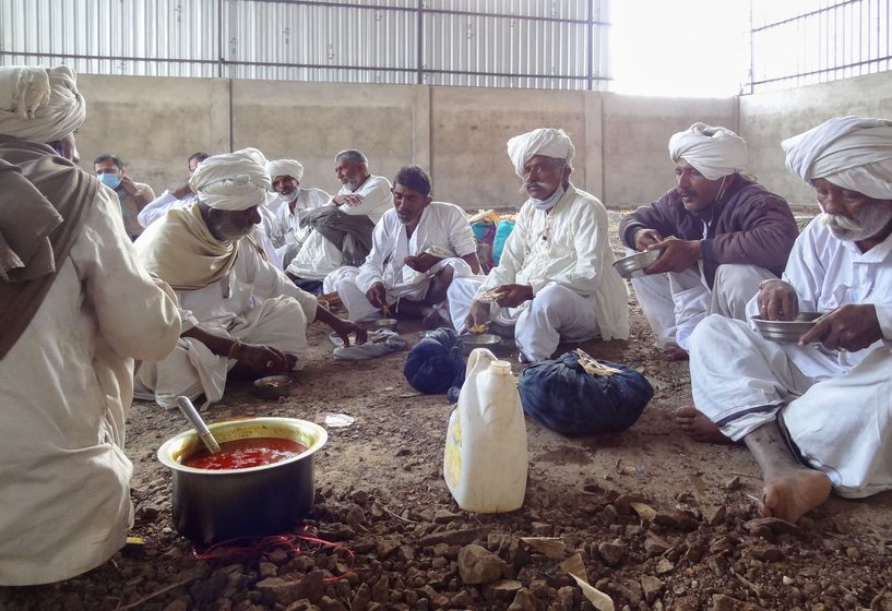 Rabaris from Chhattisgarh and other places have been camping in an open shed at the gauraksha kendra in Amravati while waiting for the camels to be freed