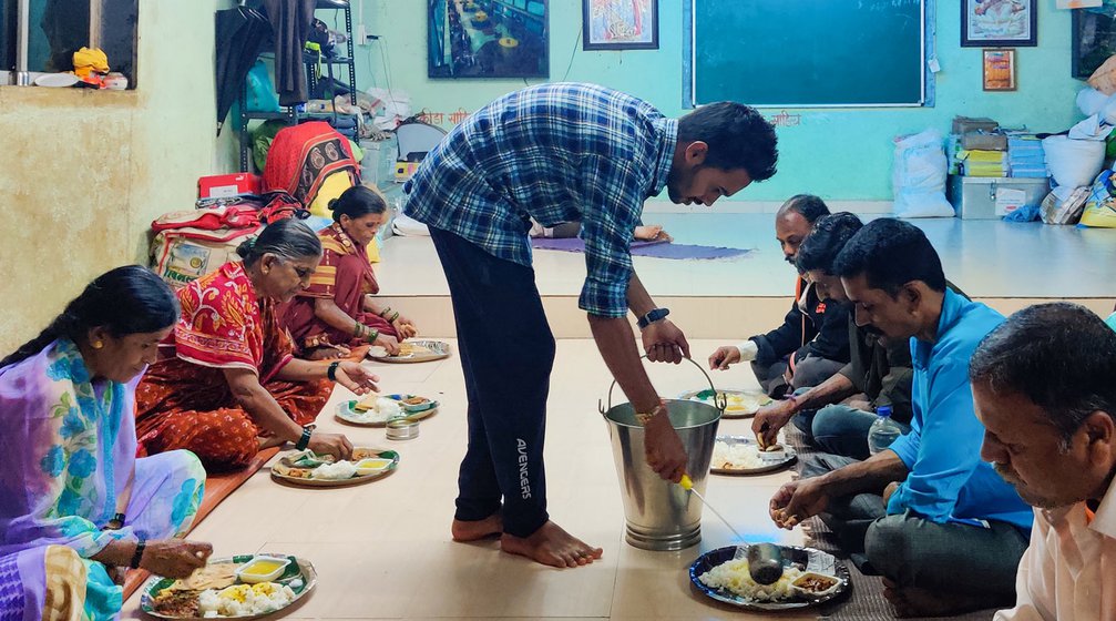 'The revenue department made us fill a form [for compensation] but nothing has been announced yet', says Ganesh Shelar, who is helping out at the school