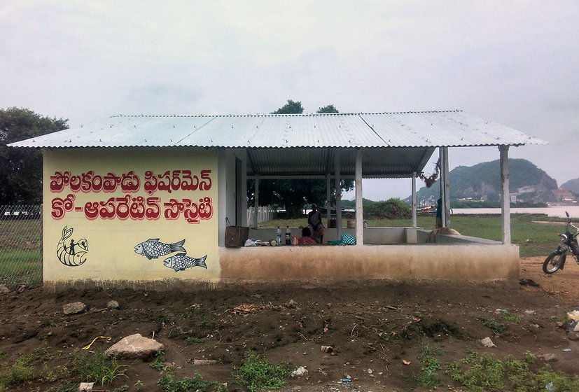 The recently built shed for the Polakampadu Fishermen Cooperative Society after around 10 of them are demolished for KLIS