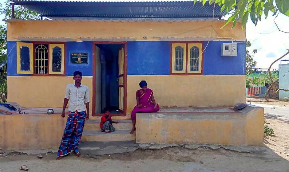 R. Vanaja with M. Ankamma and her child. In 2020, Vanaja and her husband R. Johnson (right) , lost money from their account in a phone scam