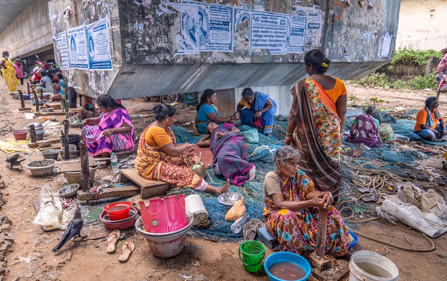 And instead of measures to help women in fisheries, they have been increasingly marginalised due to coastal transformations, and a policy push towards capital-intensive fisheries and export promotion. These changes barely recognise women’s contributions to the sector. Other steps have added to their marginalisation, including increased investment in macro-infrastructure and the setting up of the Marine Products Export Development Authority in 1972, which enhanced exports and disincentivised small-scale fishing. The process gained further momentum after the 2004 tsunami, with money invested in new boats and equipment.