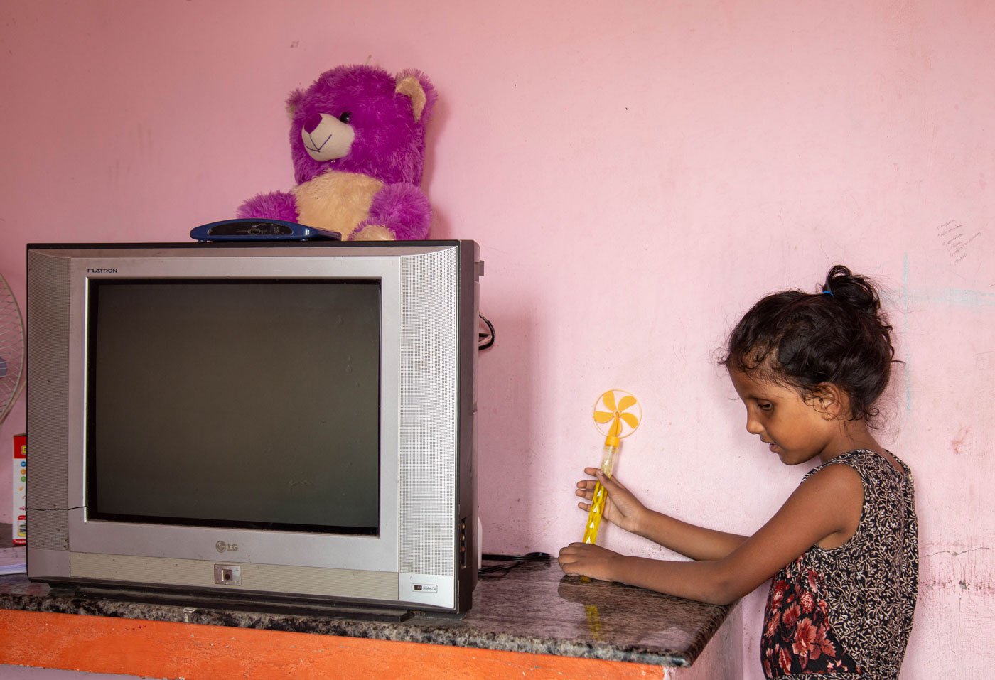 Saranya's daughter, Lebana has learnt to take care of herself and her belongings