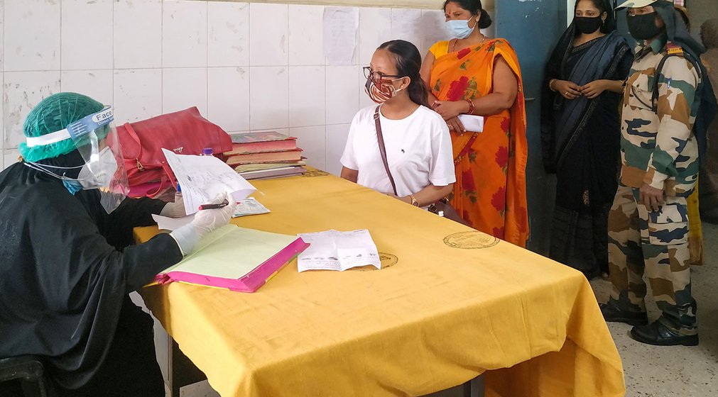 Dr. Shabnam Yasmin and women waiting to see her at Sadar Hospital: 'I worked throughout the pandemic [lockdown], when everything was shut...'