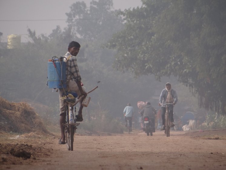 Labourers travelling to town for work