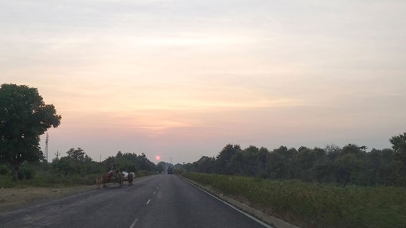 Sunset in a village on Yavatmal district of Maharashtra