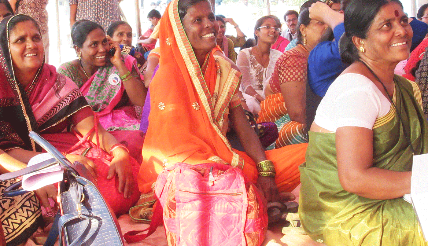 Women smiling