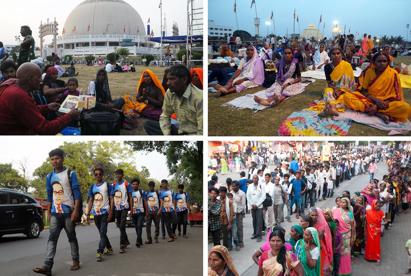 People gathering at Dikshabhumi