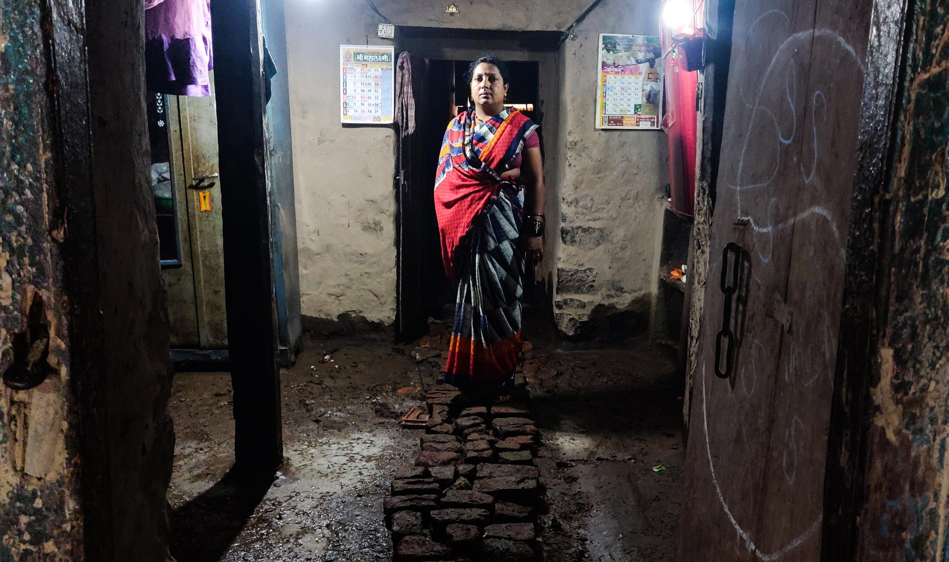 Water from the Warna river sweeps through Archana Ingale’s 2.5 acre field. 