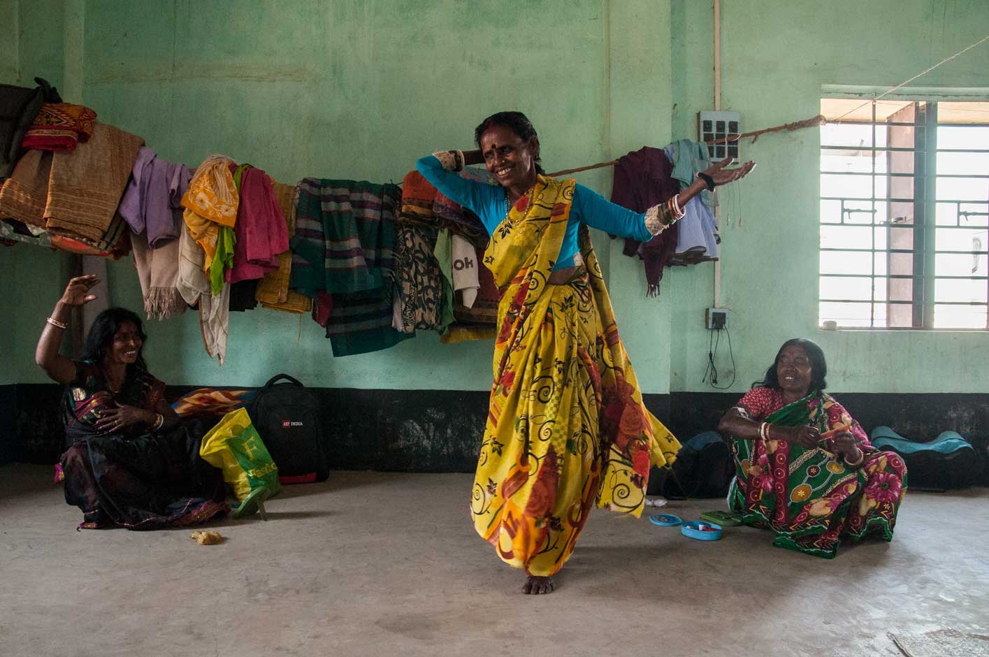 A women is dancing